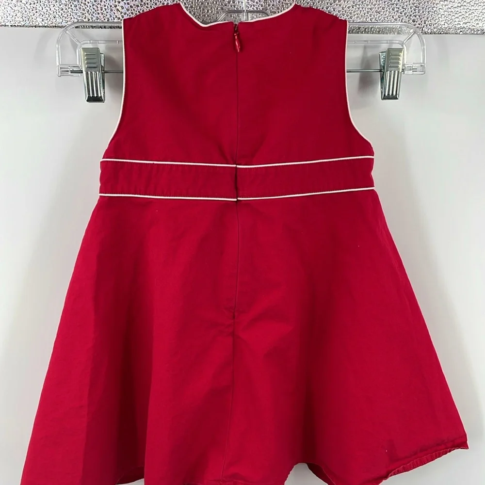 Vintage y2k Gymboree Red Sleeveless stitched heart Dress Size Size 2T